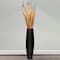 Uniquewise Brown Decorative Contemporary Mango Wood Ribbed Design Round Floor Vase, 30 Inch QI004431.M - alternate 6